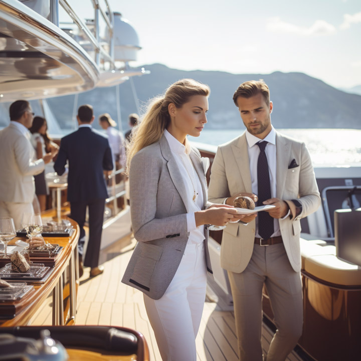 some people onboard a superyacht